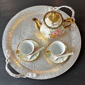 VTG *Rodney Kent* Hand Wrought Hammered Aluminum Round Serving Tray/Platter